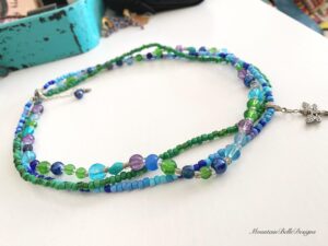 MountainBelleDesigns Handmade Beaded Dragonfly Necklace Montana Made
