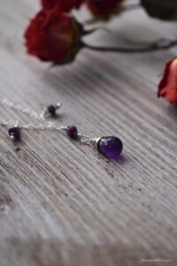 MountainBelleDesigns Sterling Silver Amethyst and Jasper Chain Necklace Handmade by Me in Montana