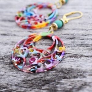 MountainBelleDesigns Rainbow Mother of Pearl Earrings Handmade by Me in Montana